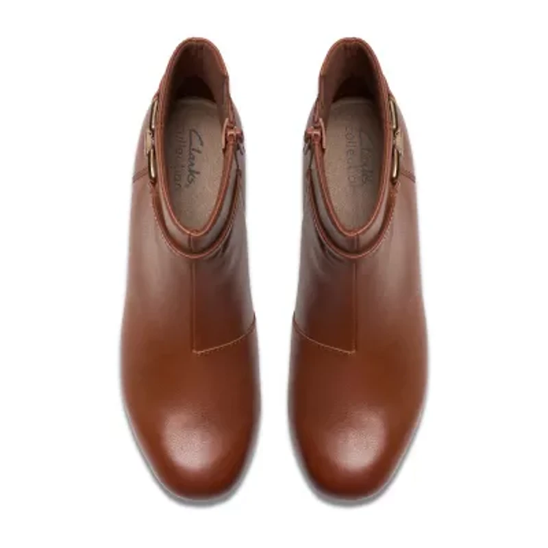 Clarks Womens Iridessa Air Stacked Heel Booties