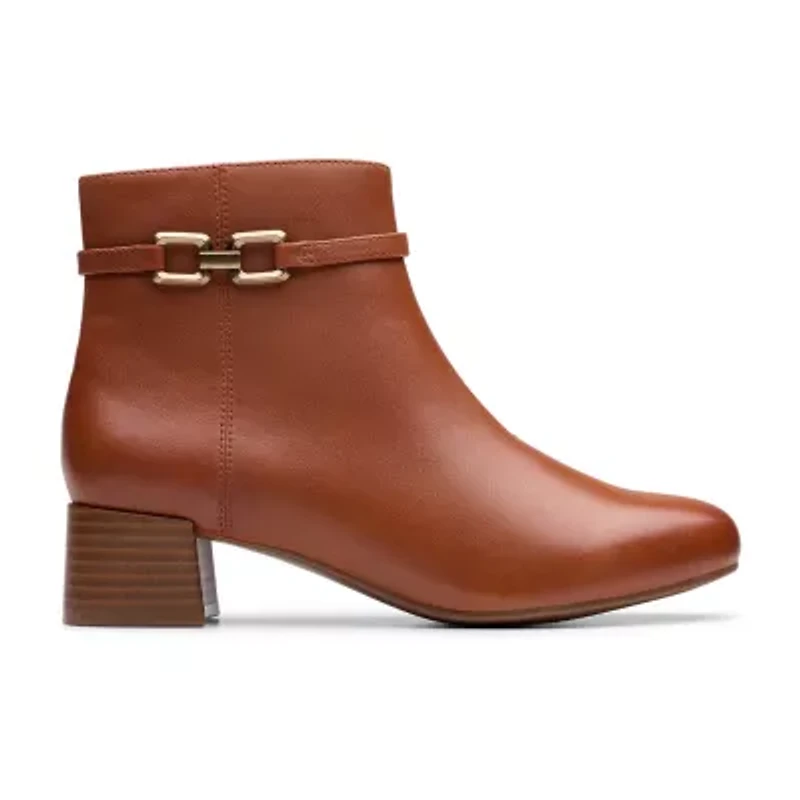 Clarks Womens Iridessa Air Stacked Heel Booties