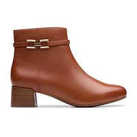 Clarks Womens Iridessa Air Stacked Heel Booties