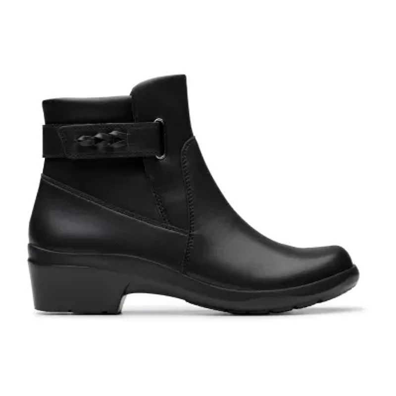 Clarks Womens Angie Serena Flat Heel Booties