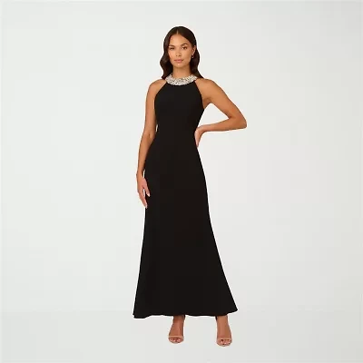 Papell Boutique Womens Embellished Sleeveless Evening Gown