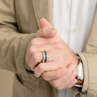 G / Si2) Mens 1 1/2 CT. T.W. Lab Grown White Diamond 10K Gold Wedding Engagement Ring