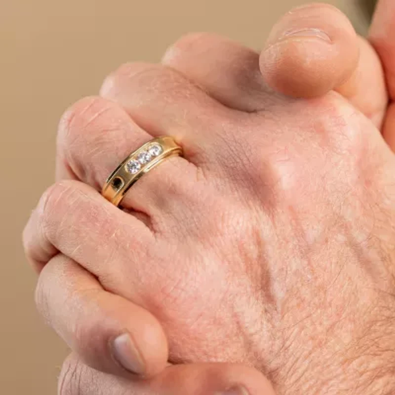 (G / Si2) Mens 1/2 CT. T.W. Lab Grown White Diamond 10K Gold Wedding Engagement Ring