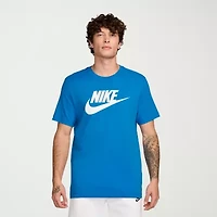 Nike Mens Crew Neck Short Sleeve Regular Fit Graphic T-Shirt