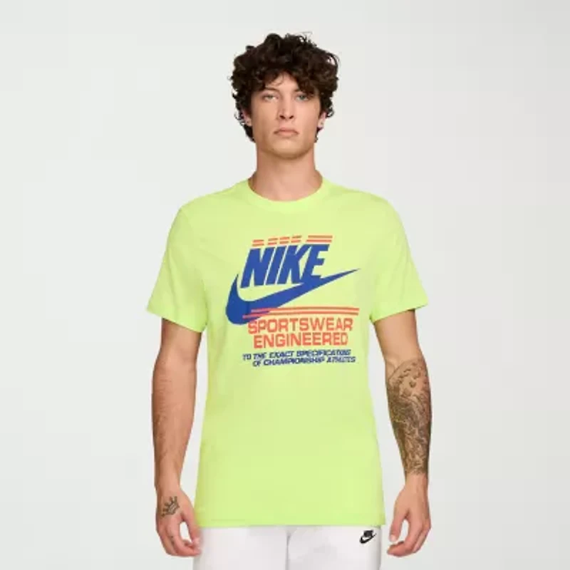 Nike Mens Crew Neck Short Sleeve Regular Fit Graphic T-Shirt