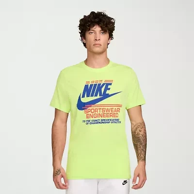 Nike Mens Crew Neck Short Sleeve Regular Fit Graphic T-Shirt