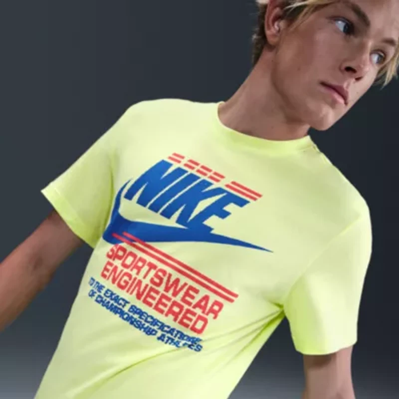 Nike Mens Crew Neck Short Sleeve Regular Fit Graphic T-Shirt