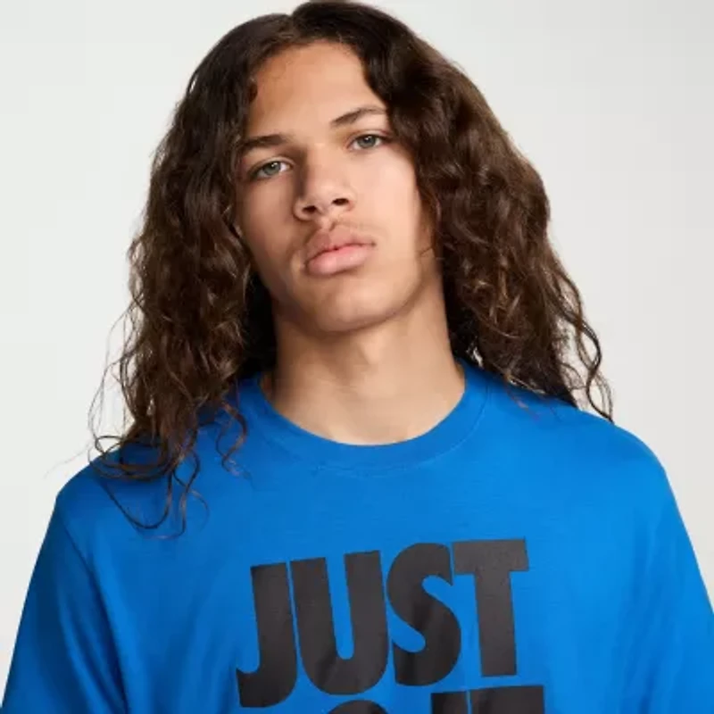 Nike Just Do It Mens Crew Neck Short Sleeve Athletic Fit Graphic T-Shirt