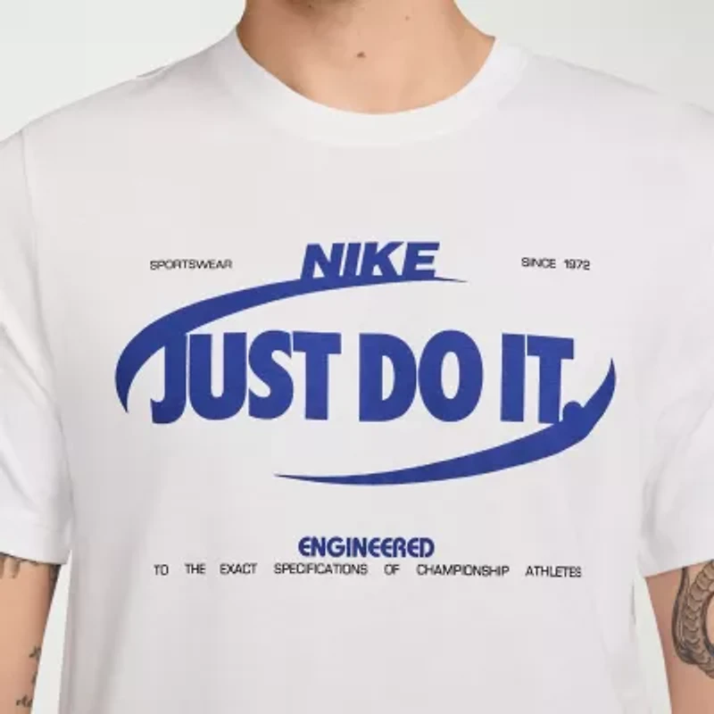 Nike Just Do It Mens Crew Neck Short Sleeve Regular Fit Graphic T-Shirt