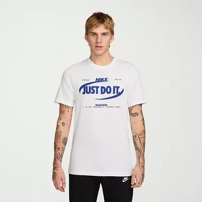 Nike Just Do It Mens Crew Neck Short Sleeve Regular Fit Graphic T-Shirt