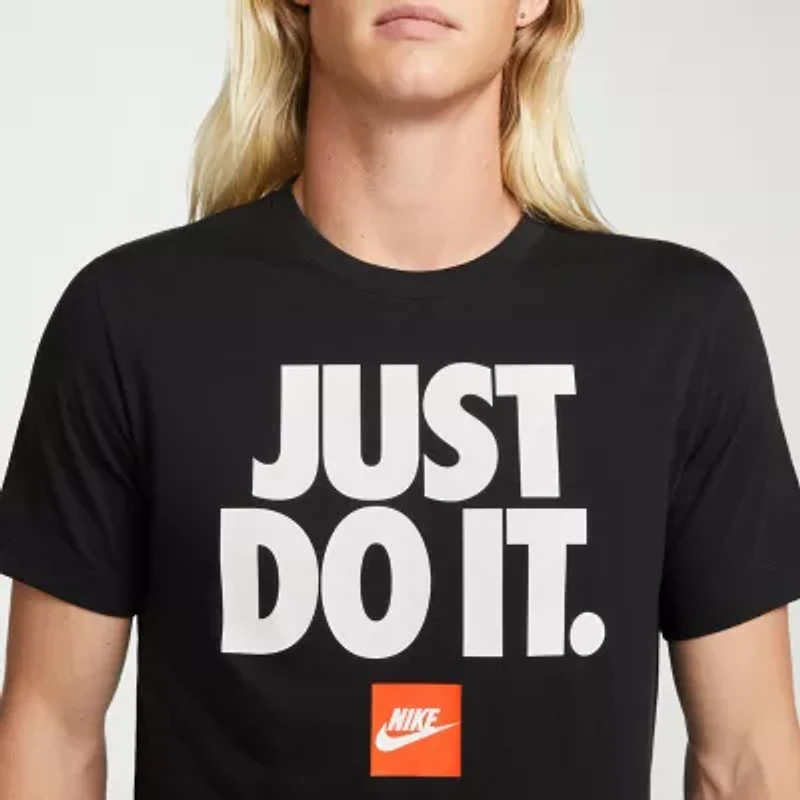 Nike Mens Crew Neck Short Sleeve Regular Fit Graphic T-Shirt