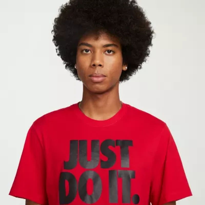 Nike Mens Crew Neck Short Sleeve Regular Fit Graphic T-Shirt