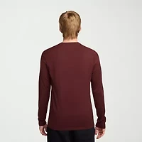 Nike Sportswear Club Mens Crew Neck Long Sleeve Quick Dry Embroidered Active T-Shirt