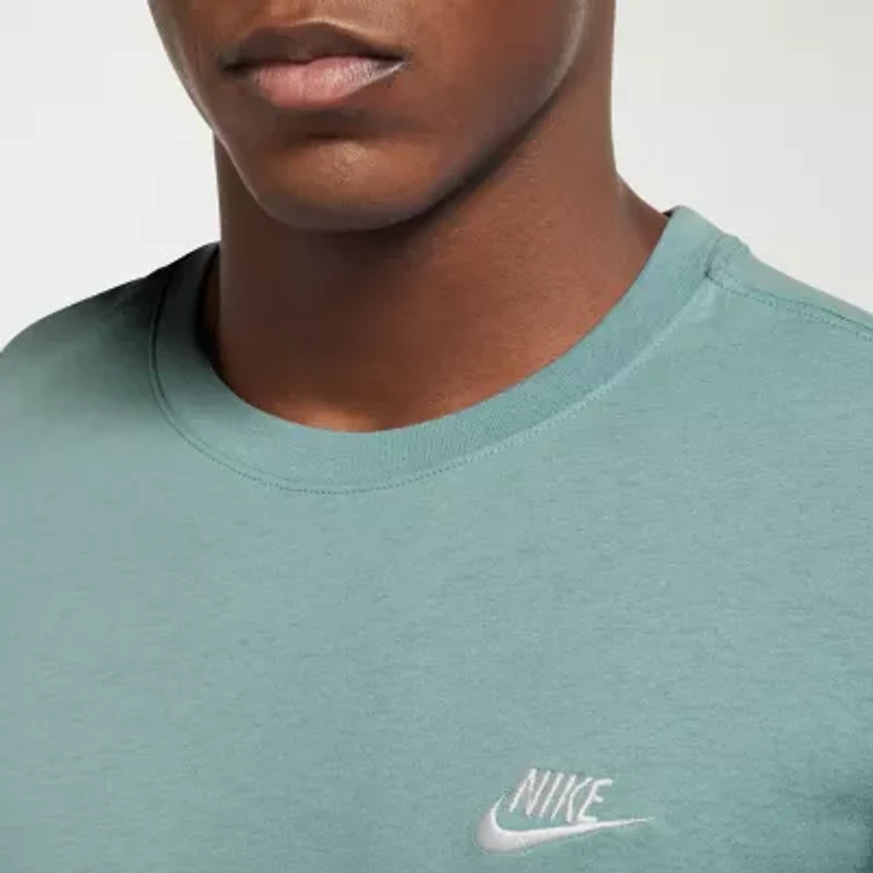 Nike Club Embroidered Logo Mens Crew Neck Short Sleeve Active T-Shirt
