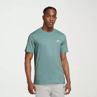 Nike Club Embroidered Logo Mens Crew Neck Short Sleeve Active T-Shirt