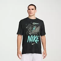 Nike Mens Crew Neck Short Sleeve Regular Fit Graphic T-Shirt