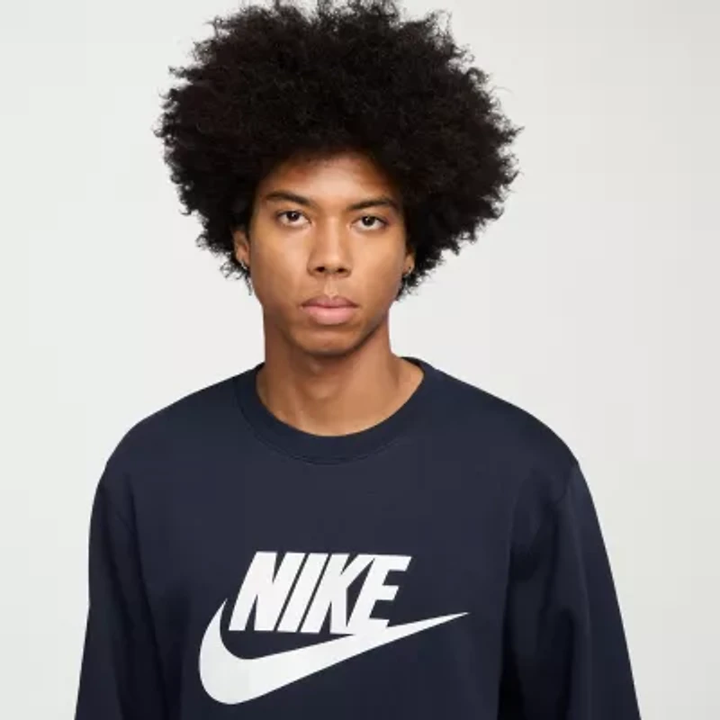 Nike Fleece Mens Crew Neck Long Sleeve Sweatshirt
