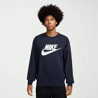 Nike Fleece Mens Crew Neck Long Sleeve Sweatshirt