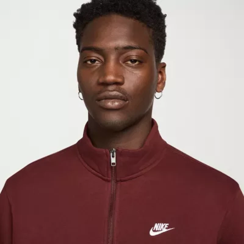 Nike Club Fleece Mens Mock Neck Long Sleeve Sweatshirt