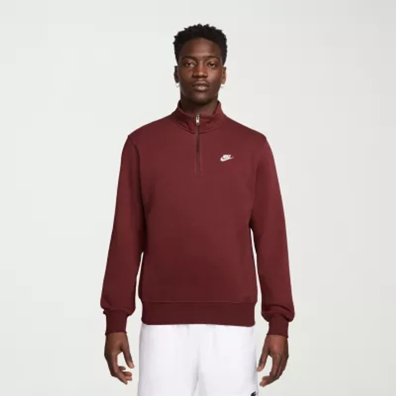 Nike Club Fleece Mens Mock Neck Long Sleeve Sweatshirt