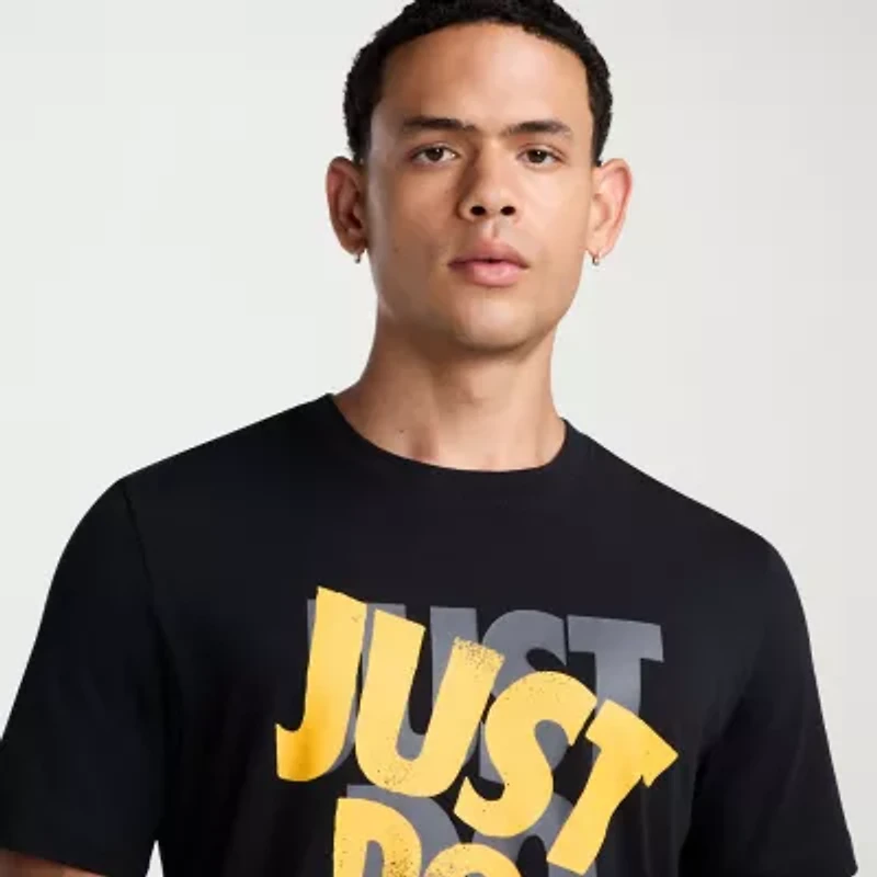 Nike Just Do It Mens Crew Neck Short Sleeve Regular Fit Big and Tall Graphic T-Shirt