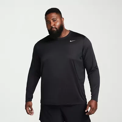 Nike Mens Crew Neck Long Sleeve Quick Dry Active Big and Tall T-Shirt