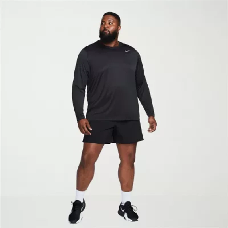 Nike Mens Crew Neck Long Sleeve Quick Dry Active Big and Tall T-Shirt