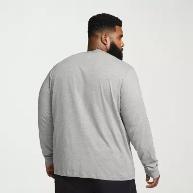 Nike Mens Crew Neck Long Sleeve Quick Dry Active Big and Tall T-Shirt