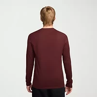 Nike Club Mens Crew Neck Long Sleeve Quick Dry Active Big and Tall T-Shirt