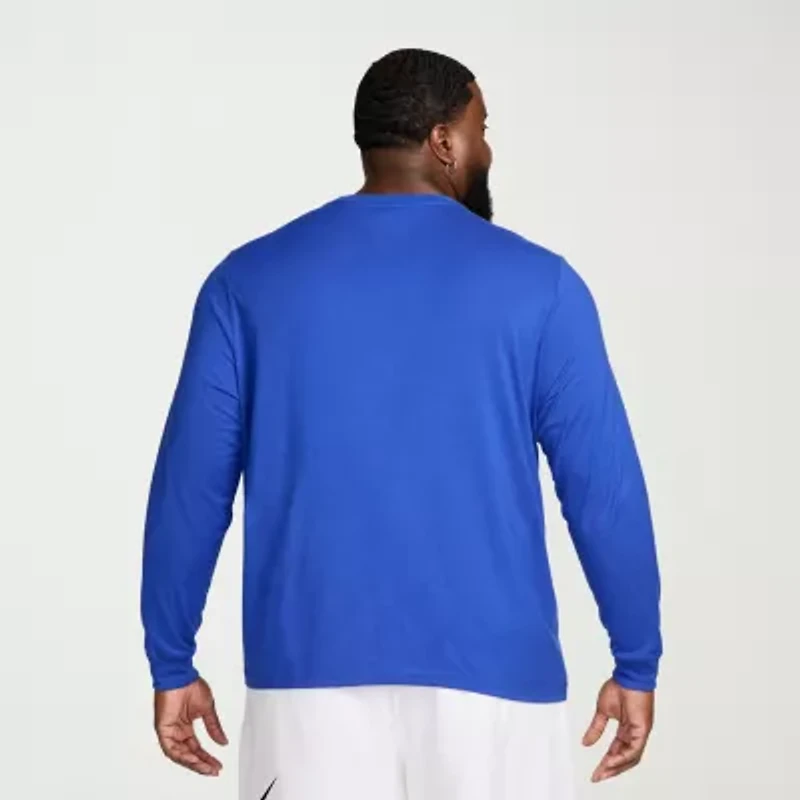 Nike Club Mens Crew Neck Long Sleeve Quick Dry Active Big and Tall T-Shirt