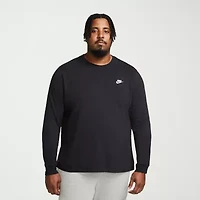 Nike Club Mens Crew Neck Long Sleeve Quick Dry Active Big and Tall T-Shirt