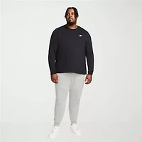 Nike Club Mens Crew Neck Long Sleeve Quick Dry Active Big and Tall T-Shirt
