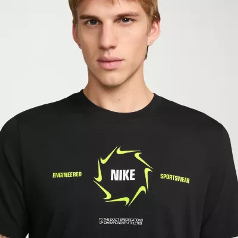 Nike Mens Crew Neck Short Sleeve Regular Fit Big and Tall Graphic T-Shirt