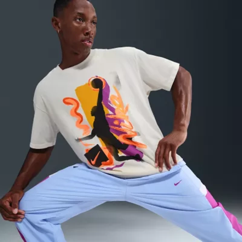 Nike Mens Crew Neck Short Sleeve Regular Fit Big and Tall Graphic T-Shirt