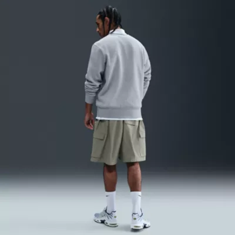 Nike Club Fleece Mens Crew Neck Long Sleeve Big and Tall Sweatshirt