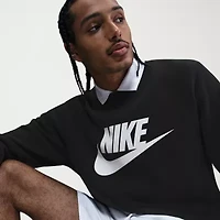 Nike Club Mens Crew Neck Long Sleeve Big and Tall Sweatshirt