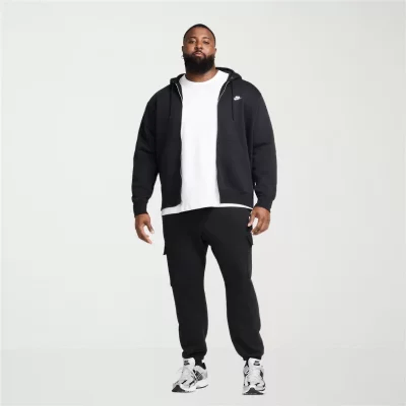 Nike Club Mens Long Sleeve Zipper Active Big and Tall Hoodie
