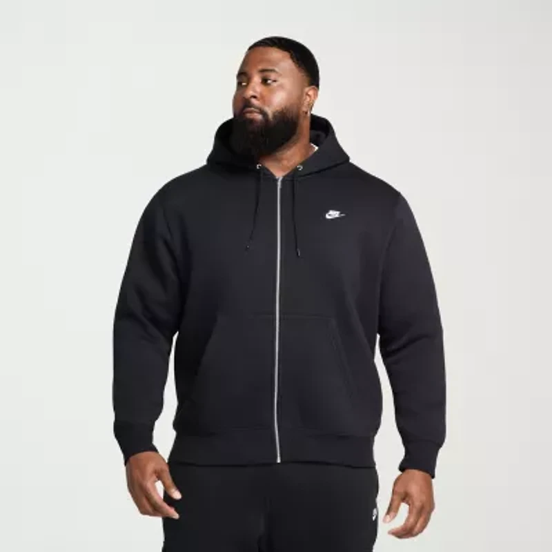 Nike Club Mens Long Sleeve Zipper Active Big and Tall Hoodie