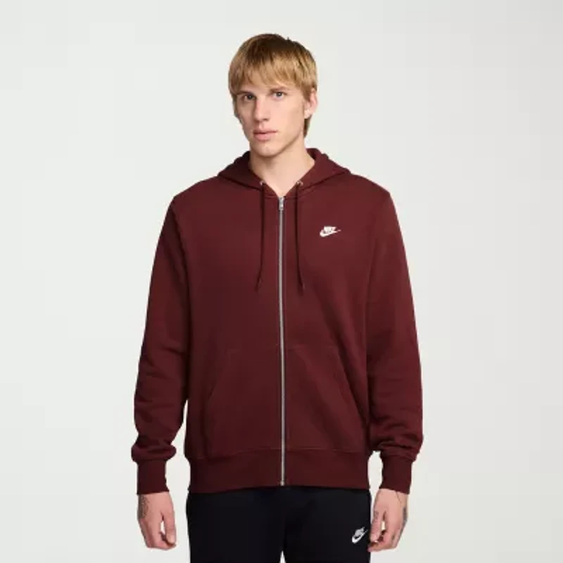 Nike Club Mens Long Sleeve Fleece Zipper Active Big and Tall Hoodie
