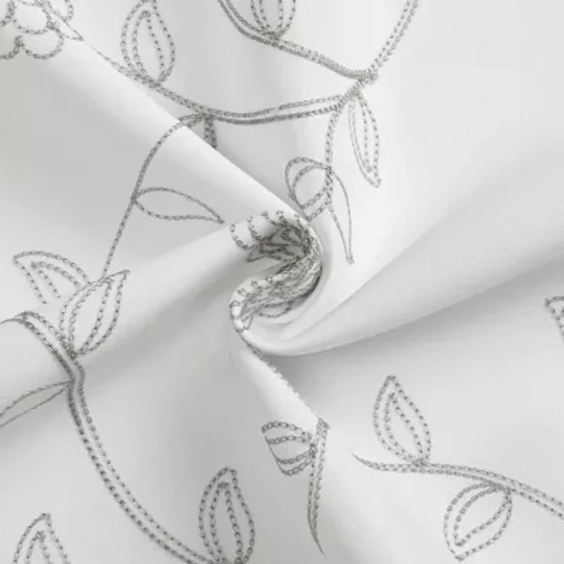 Constance Embroidered Grommet Top Blackout Set of 2 Curtain Panel