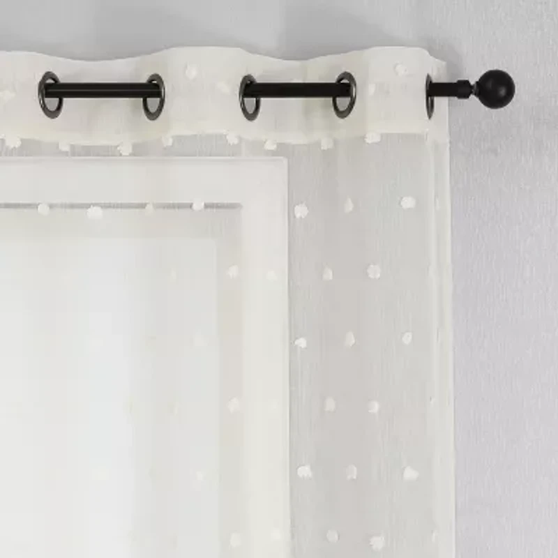 Angel Grommet Top Sheer Set of 2 Curtain Panel