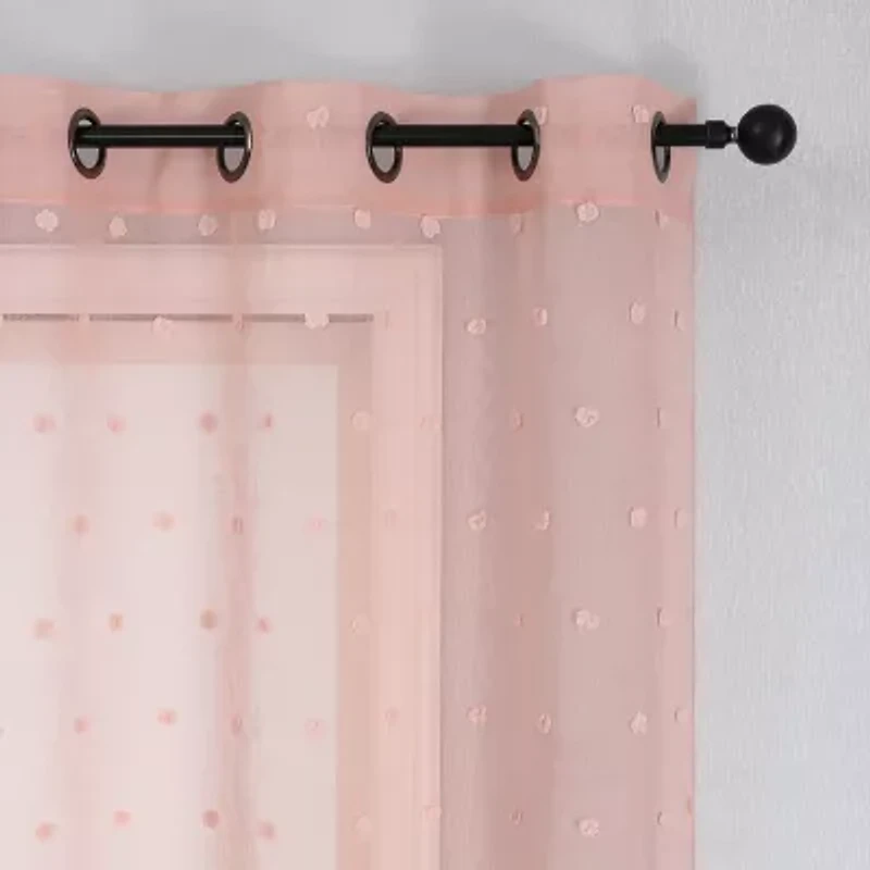 Angel Grommet Top Sheer Set of 2 Curtain Panel