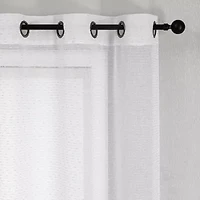 Priscilla Grommet Top Sheer Set of 2 Curtain Panel