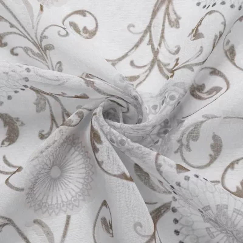 Toronto Printed Grommet Top Sheer Set of 2 Curtain Panel