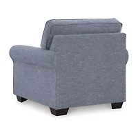 Signature Design by Ashley Carissa Manor Upholstered Arm Chair in Blue