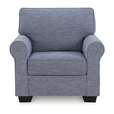 Signature Design by Ashley Carissa Manor Upholstered Arm Chair in Blue