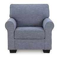 Signature Design by Ashley Carissa Manor Upholstered Arm Chair in Blue