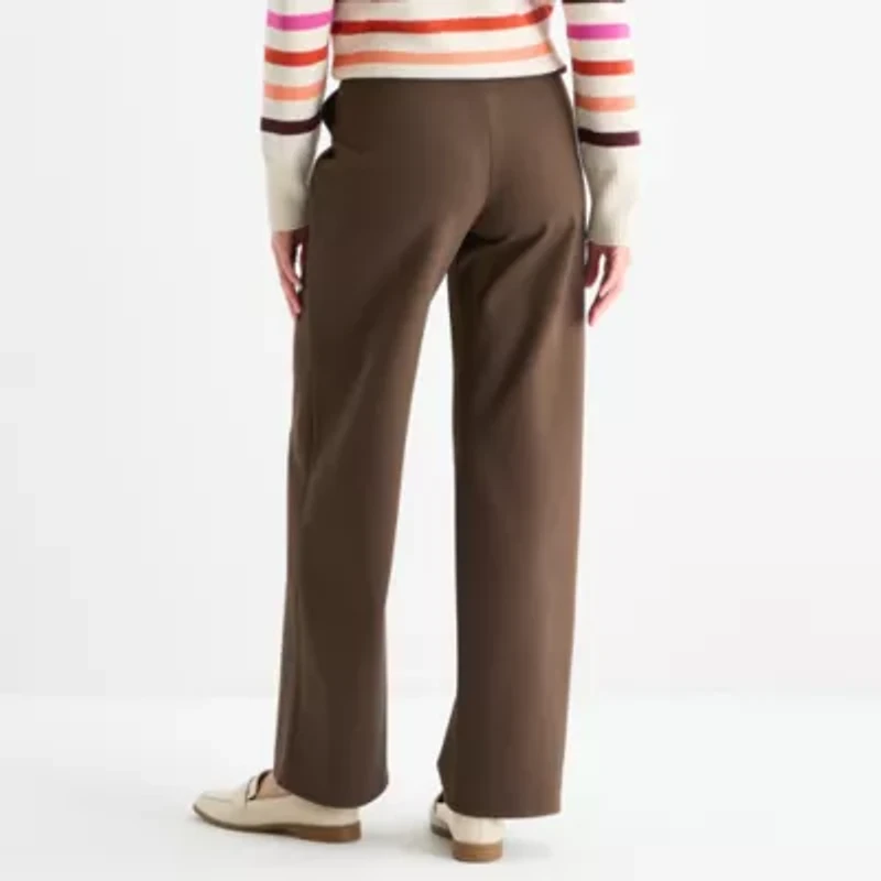 St. John's Bay Womens Tall Wide Leg Pull-On Pant