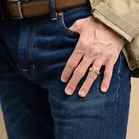 Mens 1/2 CT. T.W. Lab Grown White Diamond 10K Gold Wedding Band