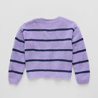 Thereabouts Little & Big Kid Girls V Neck Long Sleeve Pullover Sweater